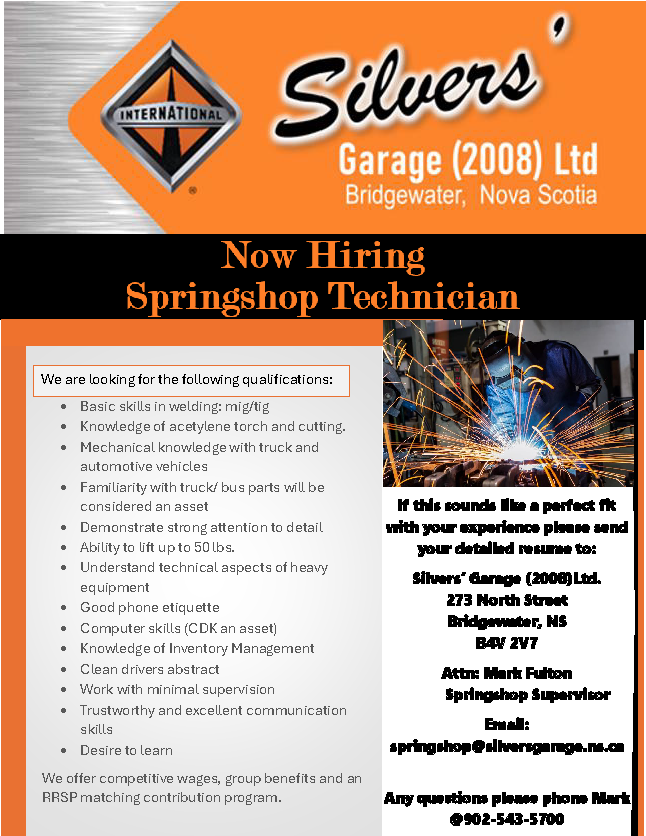 Silvers Garage (2008) Spring Shop Technician & Spring Shop Technician